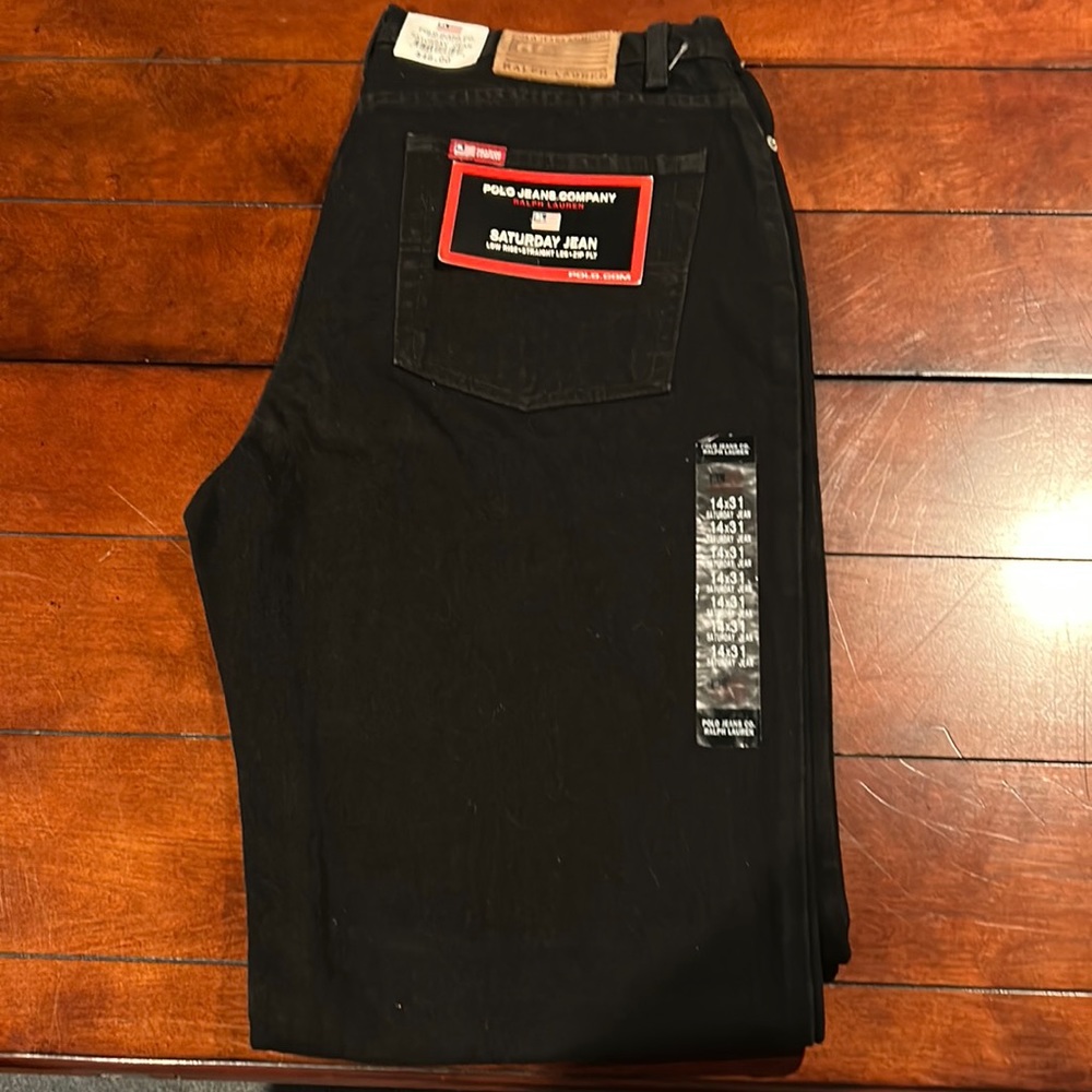 NWT Polo Jeans Company Ralph Lauren Black Saturday Jean 14x31 Vintage - Picture 12 of 16
